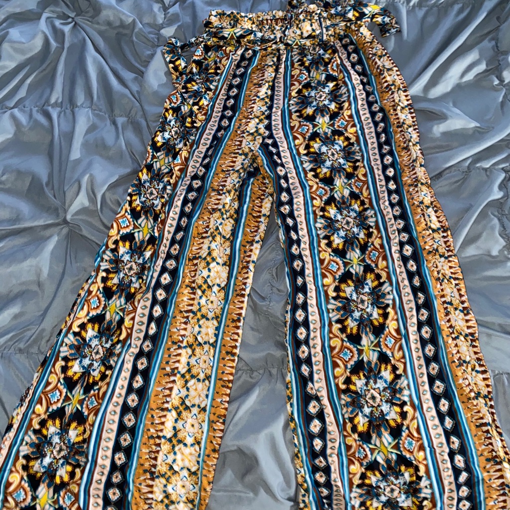 Patterned Loose Pants